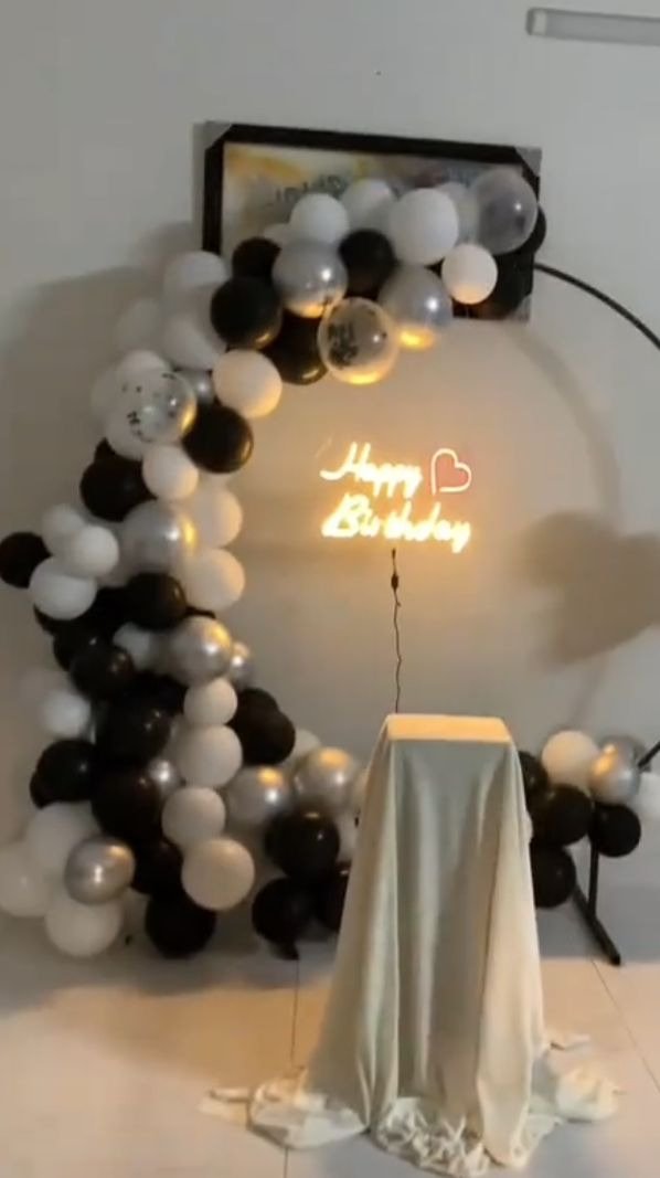 Orange birthday balloon decoration in Sialkot – Events In Sialkot