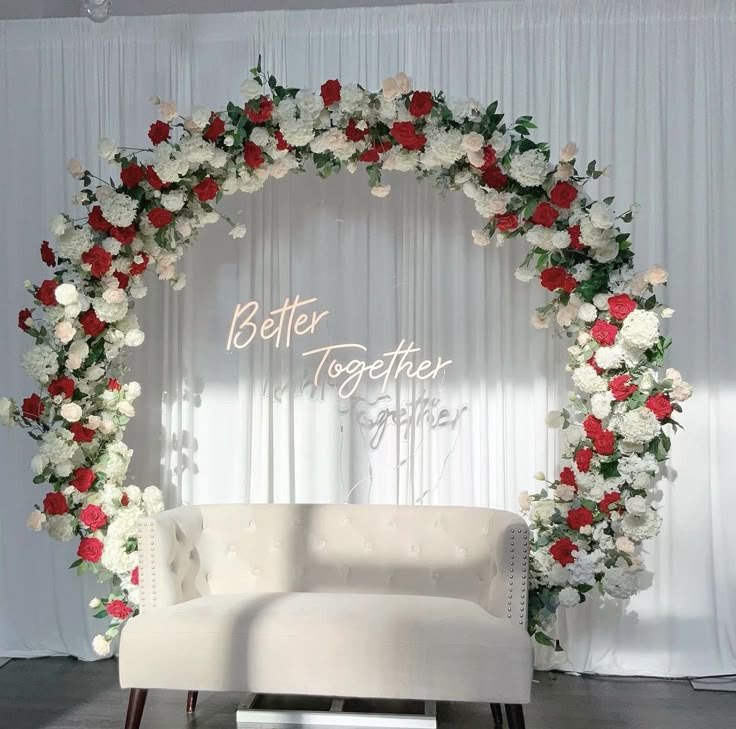 White floral backdrop decor with fairy lights in Sialkot – Events In Sialkot
