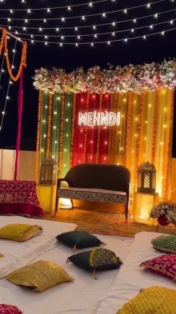 Mehndi Décor setup in Sialkot by Events In Sialkot