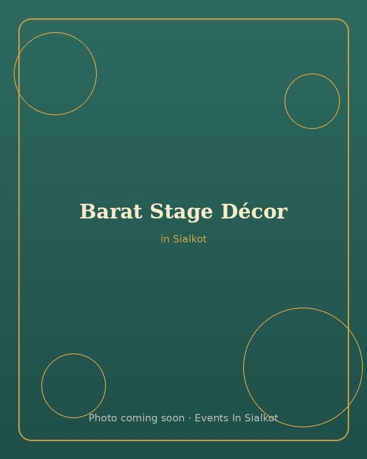 Barat Stage Décor setup in Sialkot by Events In Sialkot