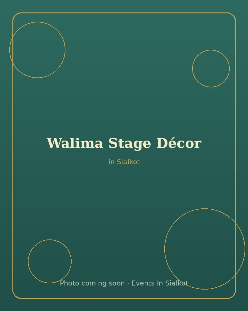 Walima Stage Décor setup in Sialkot by Events In Sialkot